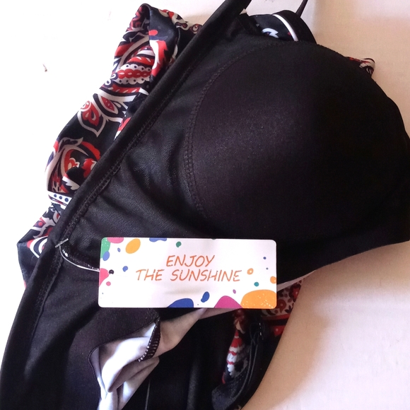 👙Enjoy The Sunshine Women's Tankini Paisley Print Two Piece Swimsuit Size L - Picture 10 of 10